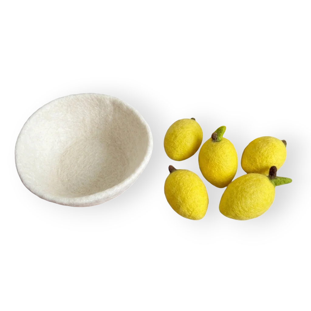 Lemons & Bowl Felt Food Set - Playtisserie