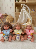 Lemon Dolls Frilled Bib & Diaper Set - SALLI Collective