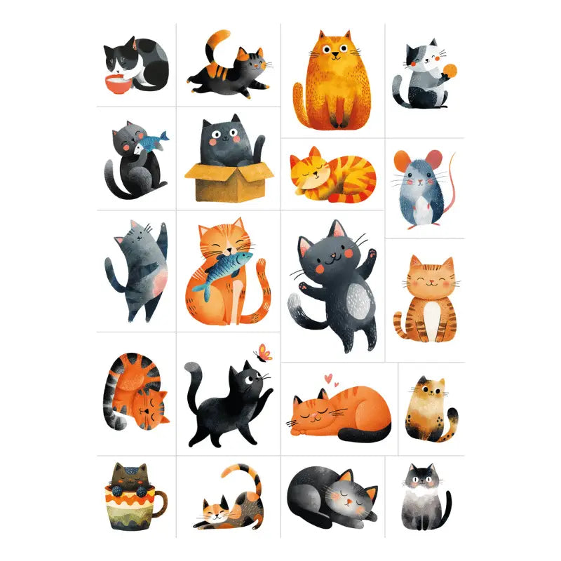 Cats Temporary Tattoos - Sassi