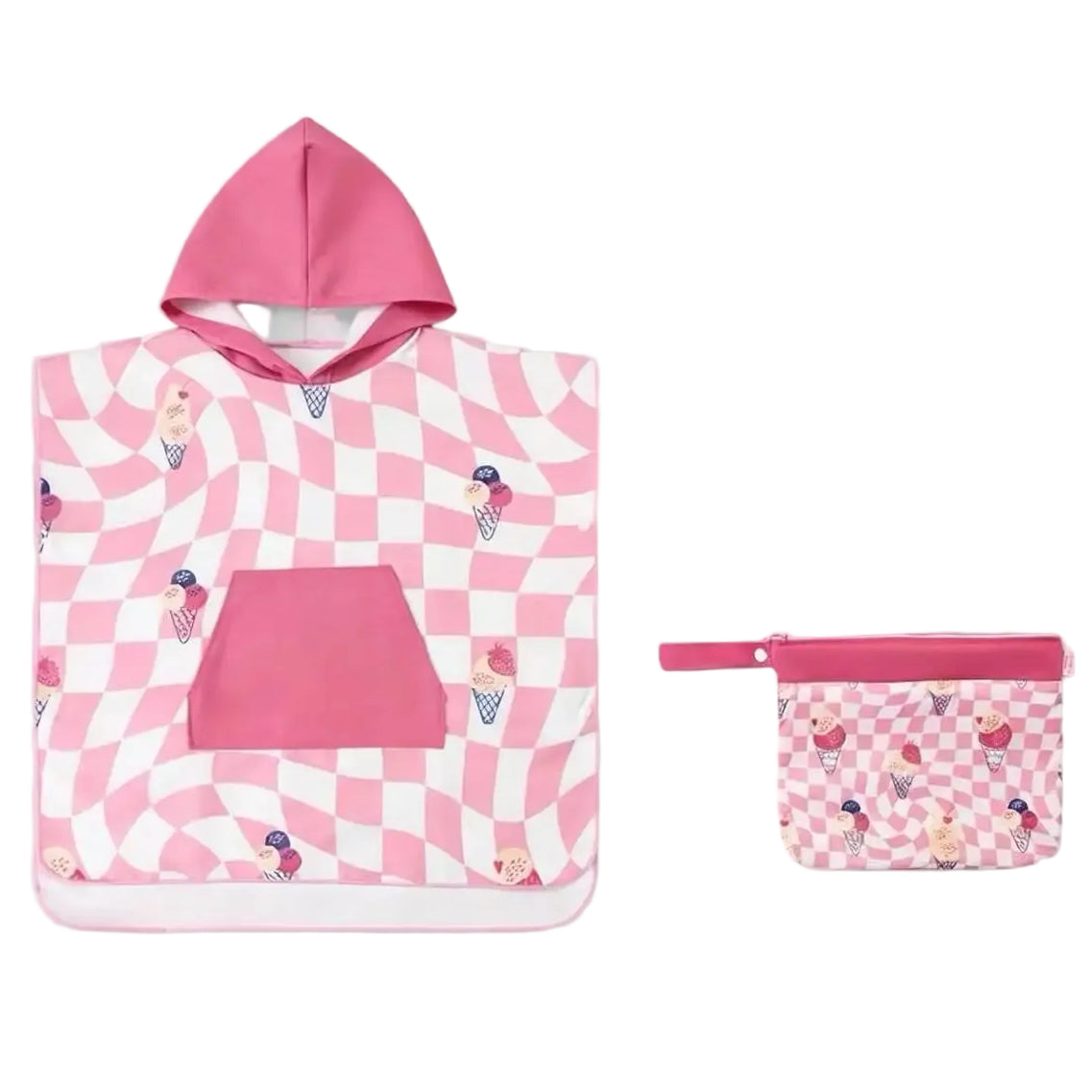 Kids Hooded Towel - Sand Free | Ice Cream