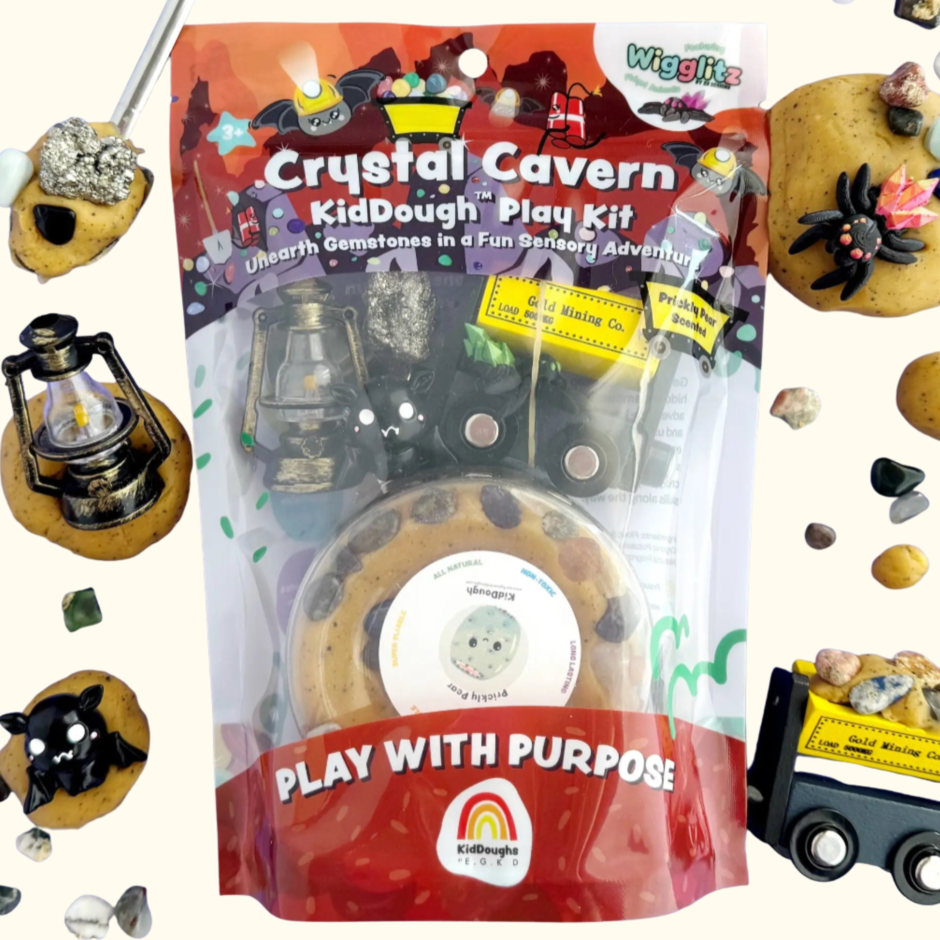 Crystal Cavern Sensory Playdough Kit - Earth Grown KidDoughs