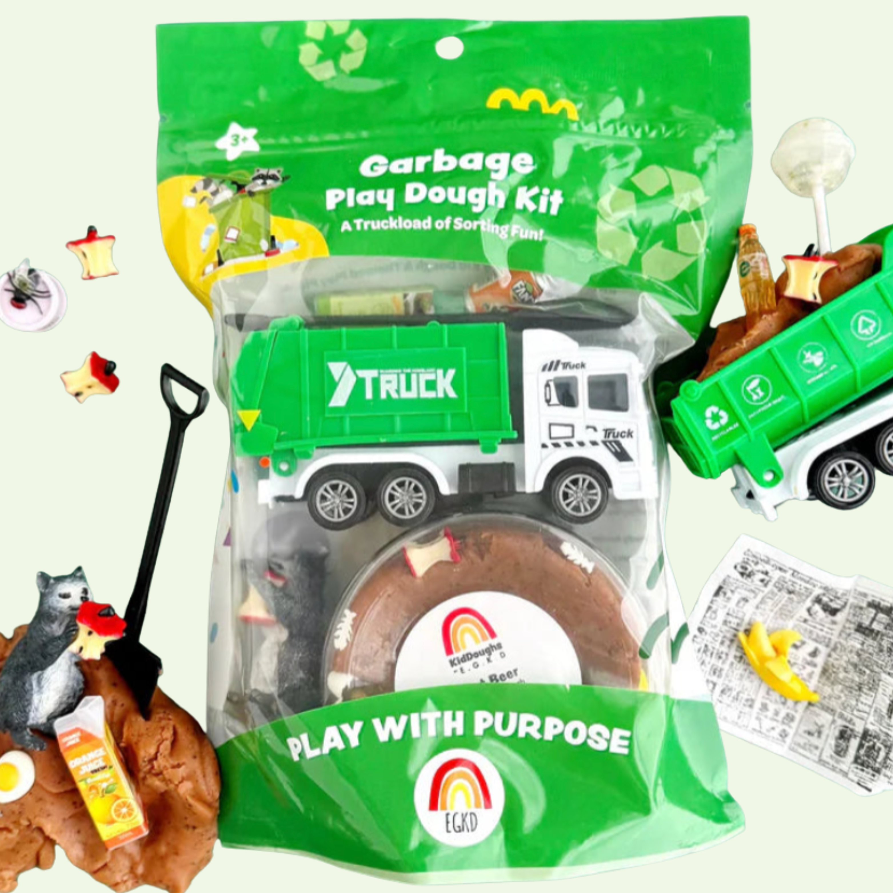Garbage Truck Playdough Kit - Earth Grown KidDoughs