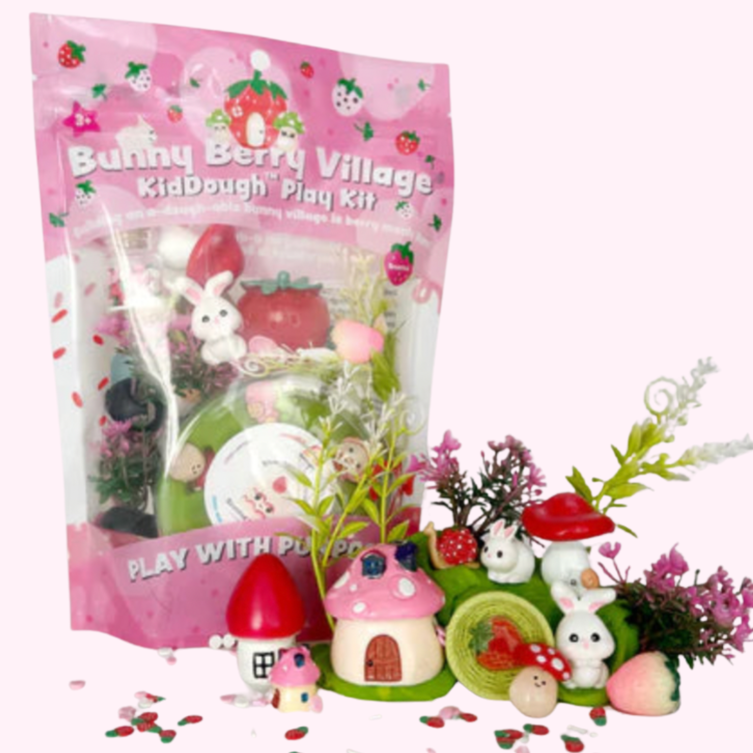 Bunny Berry Village Sensory Playdough Kit - Earth Grown KidDoughs