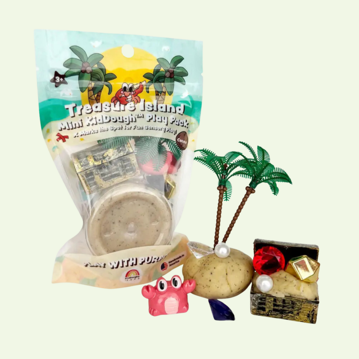 Treasure Island Mini Travel Playdough Kit - Earth Grown KidDoughs