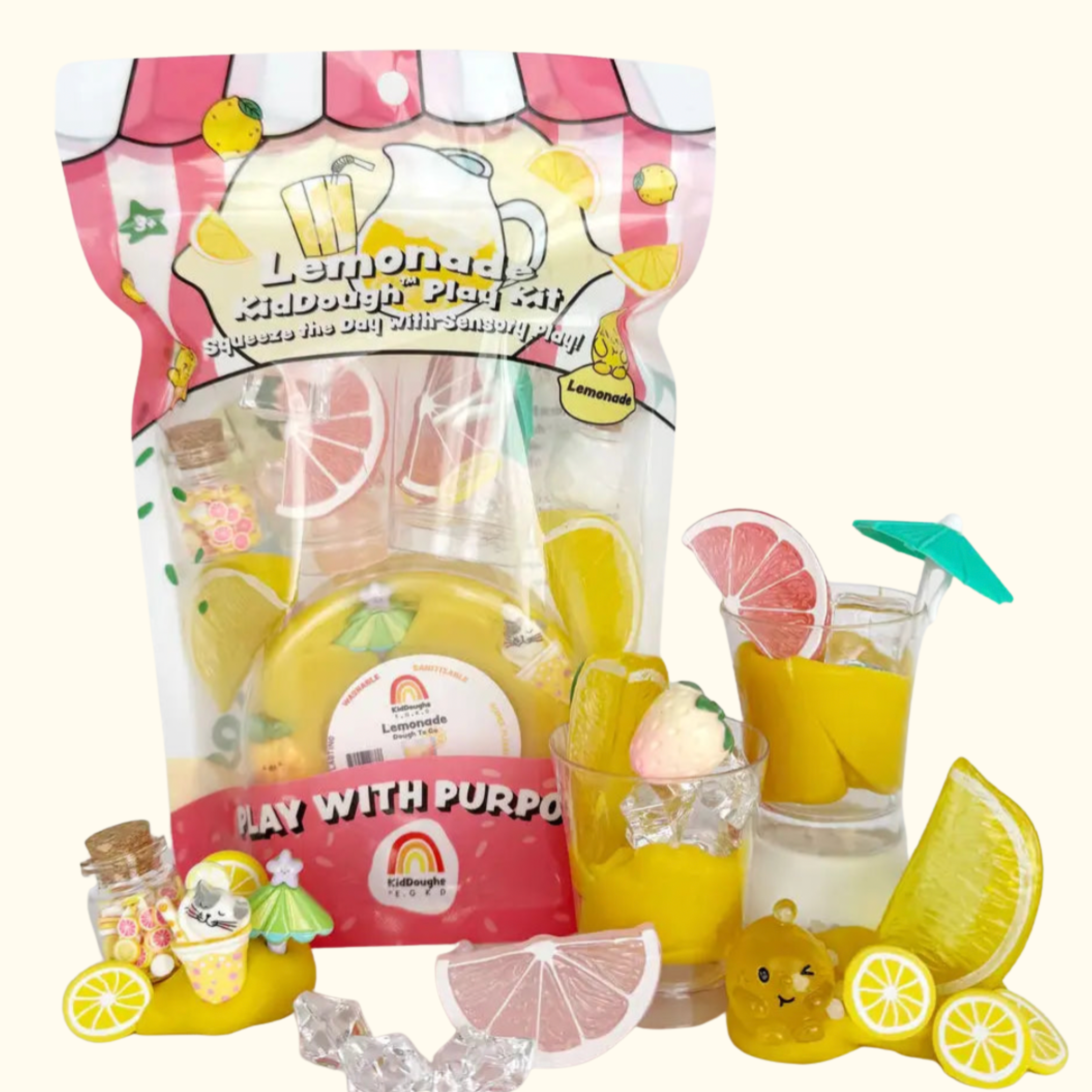 Lemonade Squeeze Playdough Kit - Earth Grown KidDoughs