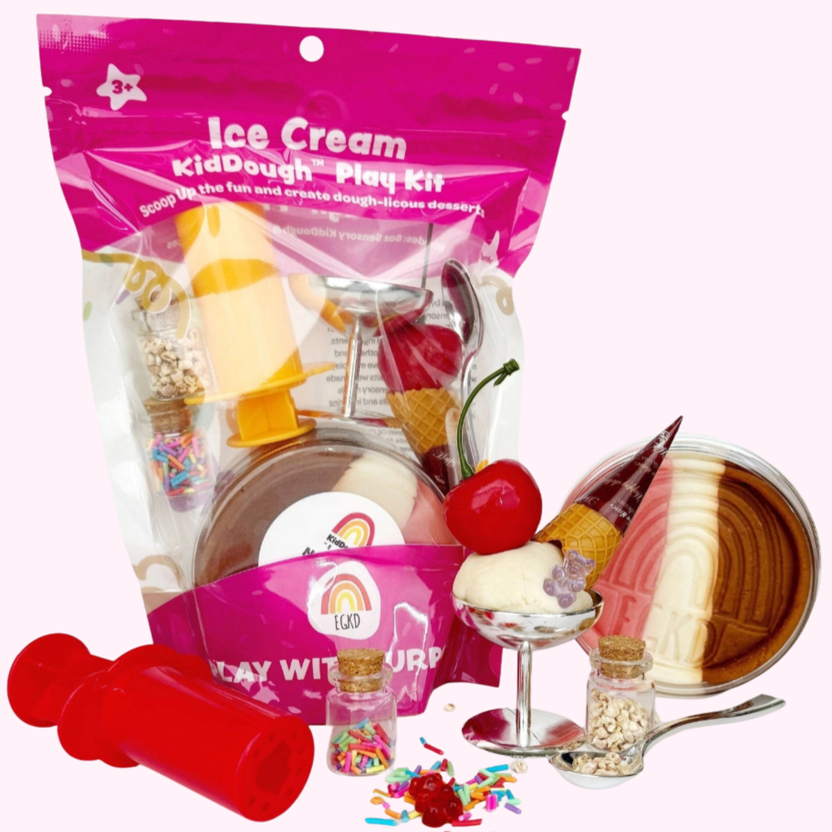Ice-Cream Sundae Playdough Kit - Earth Grown KidDoughs