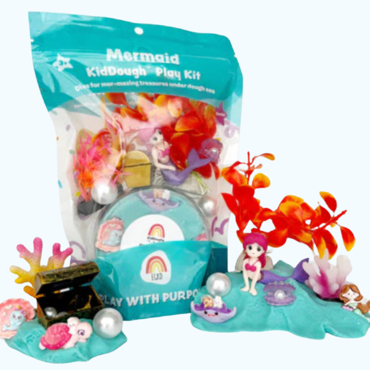 Mermaid Sensory Playdough Kit - Earth Grown KidDoughs