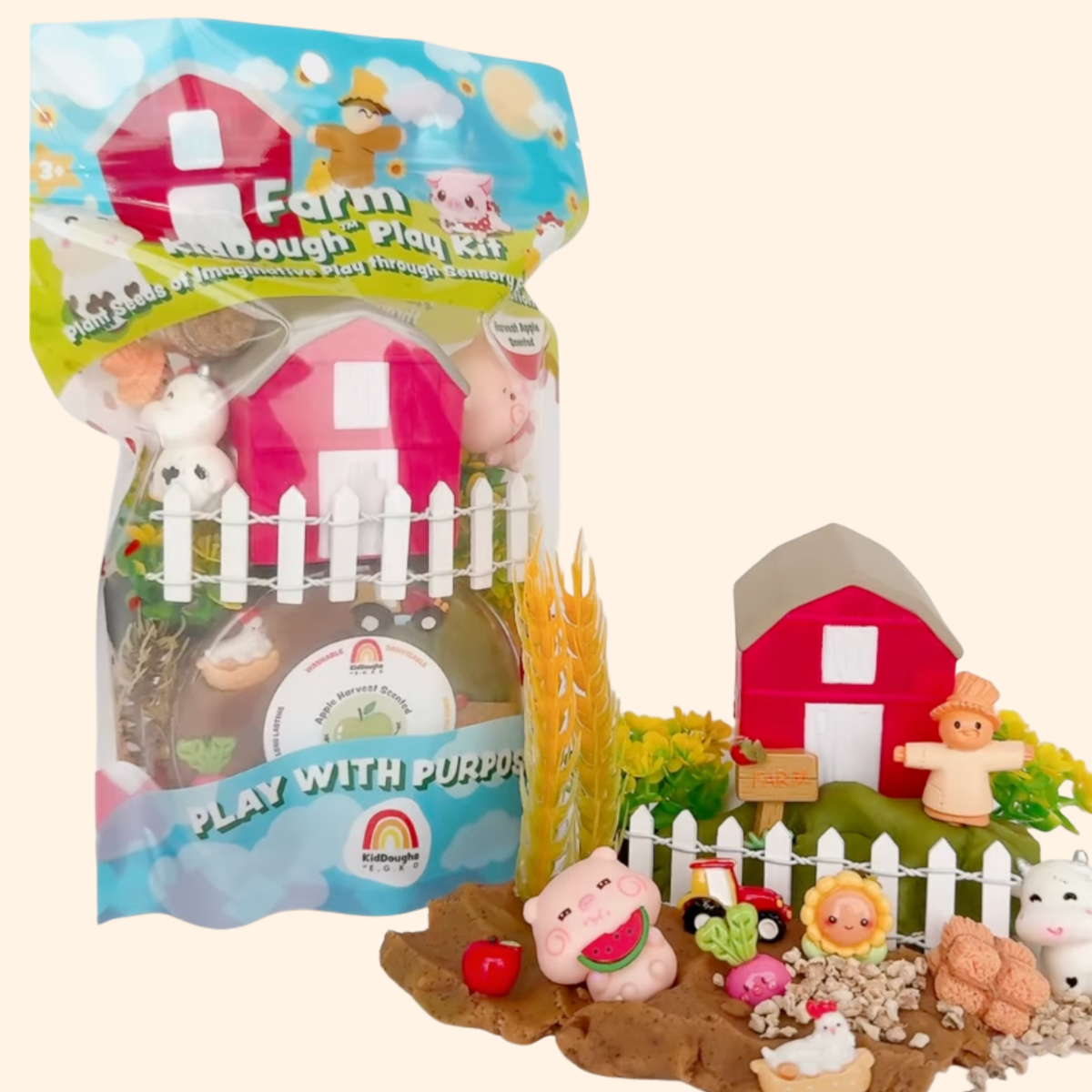 Farm Sensory Playdough Kit - Earth Grown KidDoughs