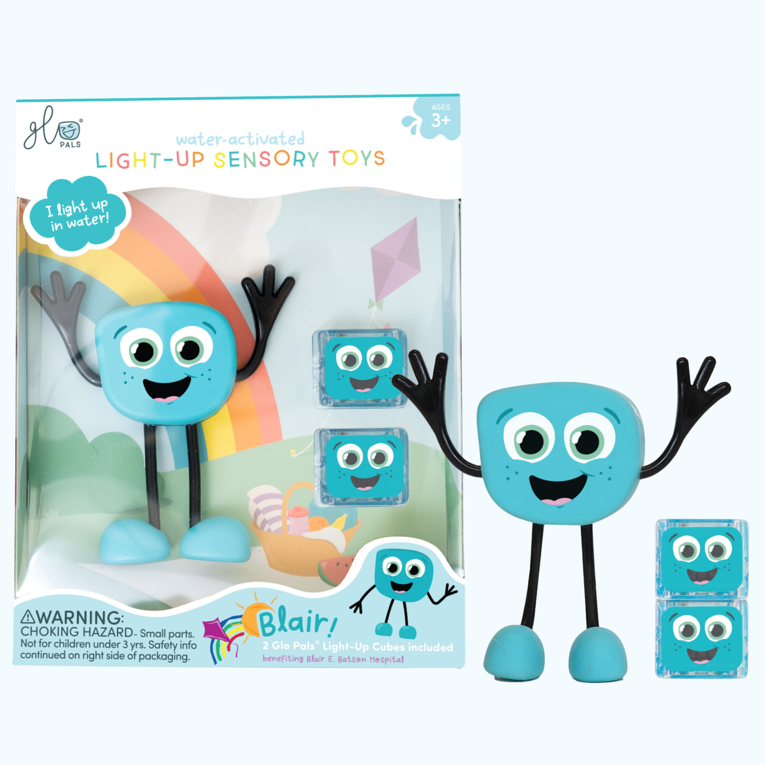Blair Blue Glo Pal Character Light Up Cubes - Jellystone Designs