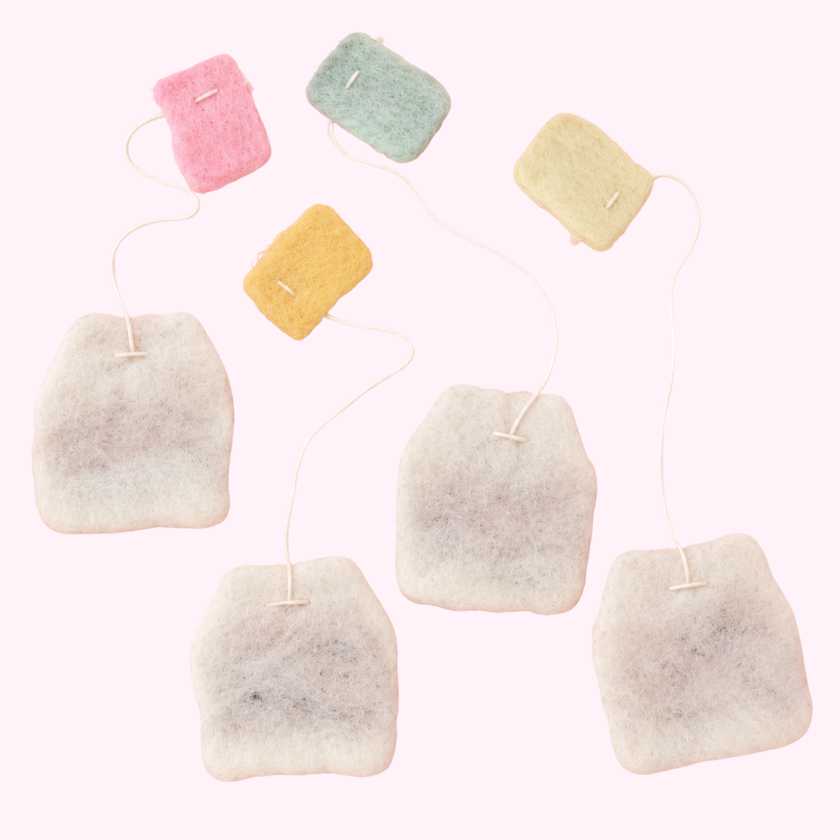 Pastel Tea Bags (Set of 4) Felt Food - Juni Moon