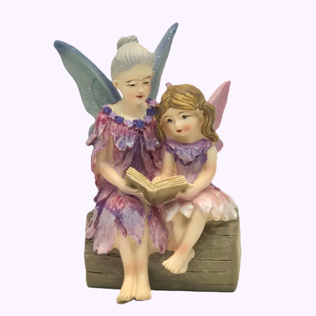 Fairy Grandma Reading with Granddaughter - Fairy Garden