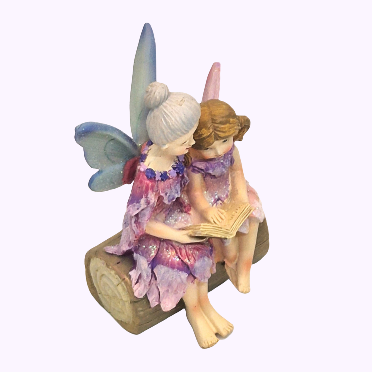 Fairy Grandma Reading with Granddaughter - Fairy Garden