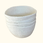 White Felt Bowls - Playtisserie