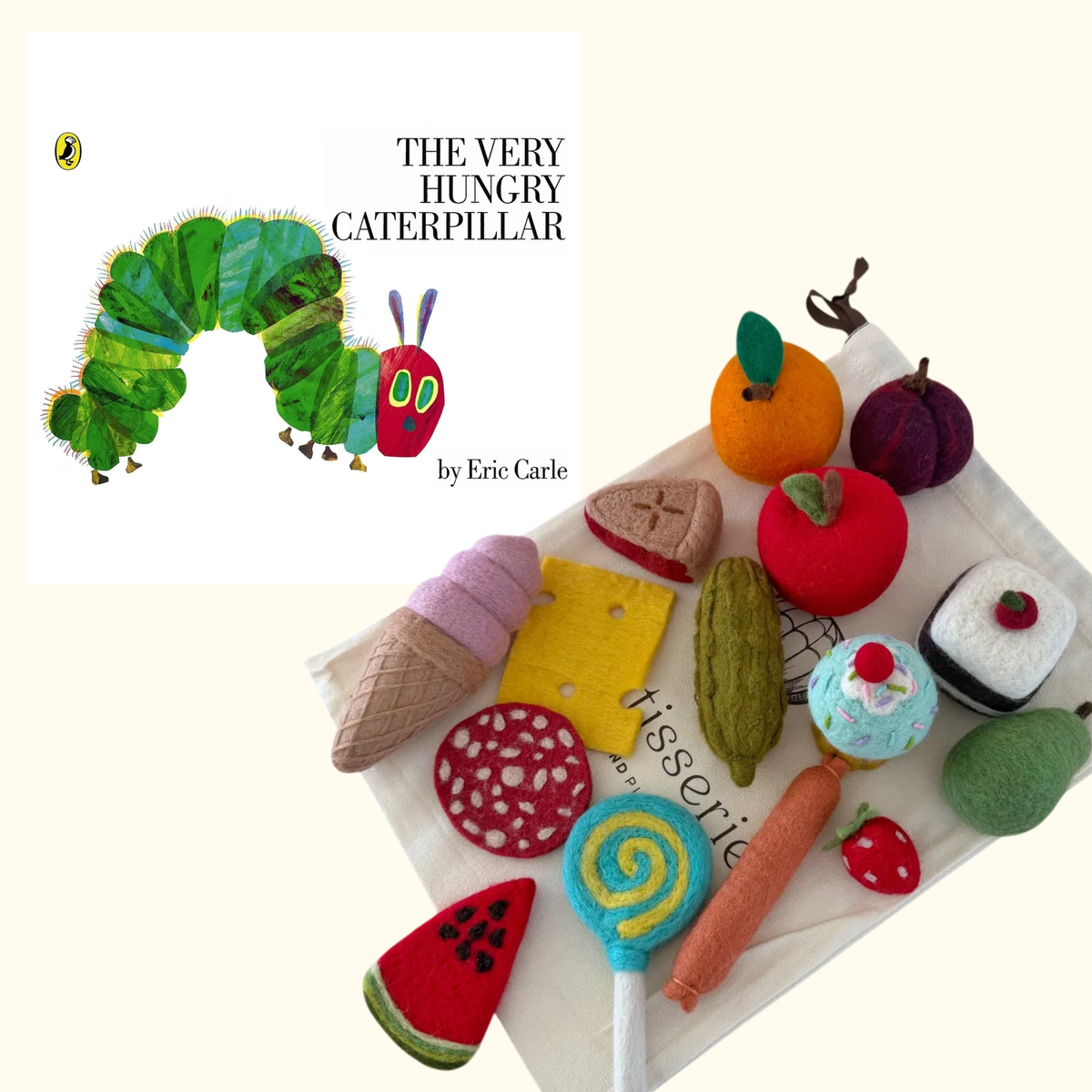 Hungry Caterpillar Felt Food & Book Set - Playtisserie