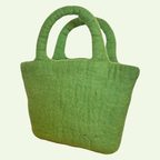 Emerald Green Felt Shopping Bag - Playtisserie