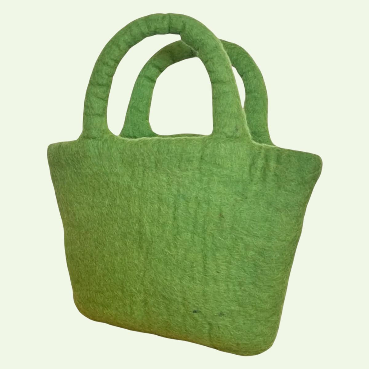 Emerald Green Felt Shopping Bag - Playtisserie