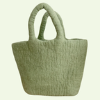 Sage Green Felt Shopping Bag - Playtisserie