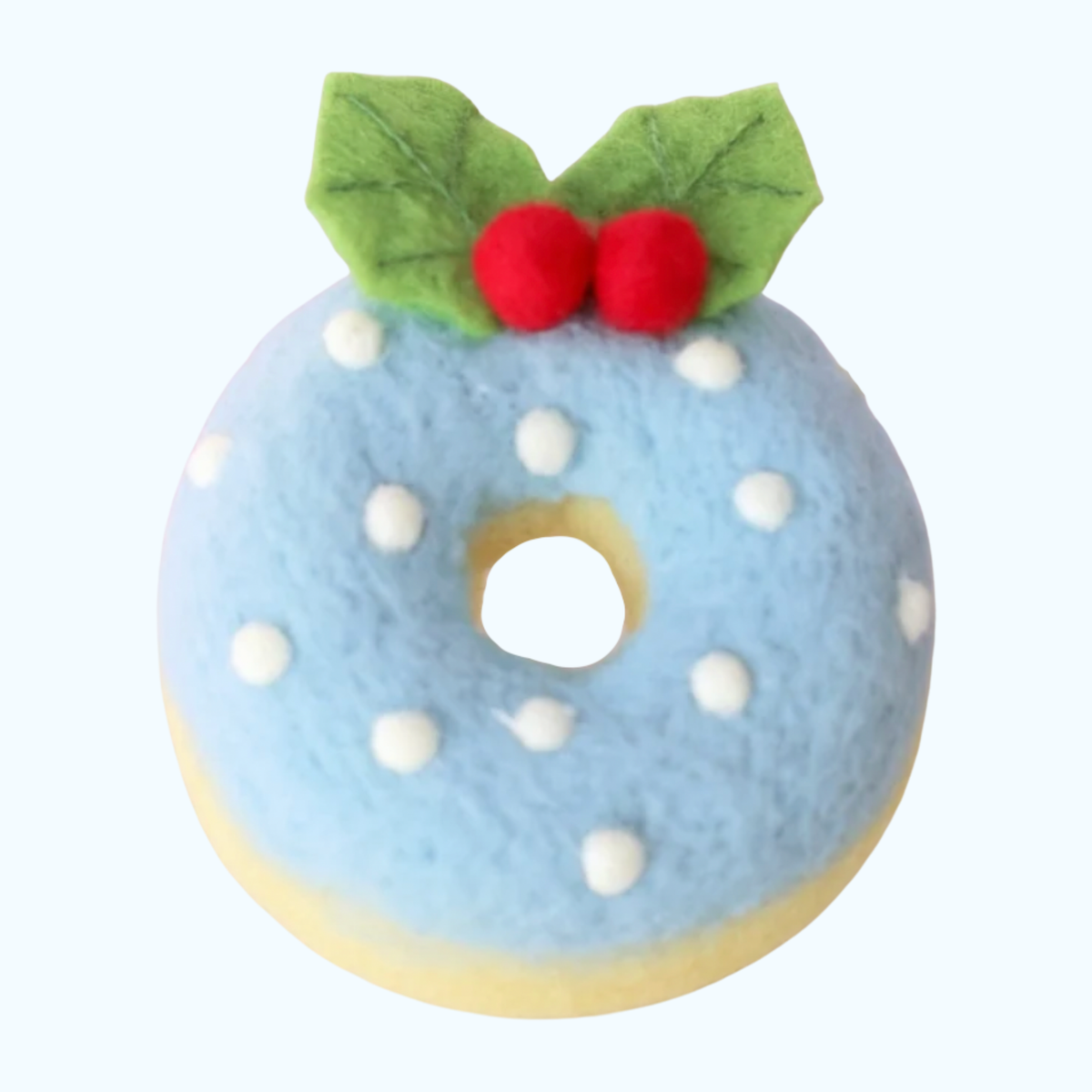 Blue Snow Festive Felt Donut - Juni Moon