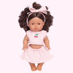 Cherry Pinstripe Dolls Outfit Set - SALLI Collective