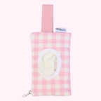Pink Gingham Doll Pouch & Wipes Set - SALLI Collective