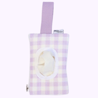 Purple Gingham Doll Pouch & Wipes Set - SALLI Collective