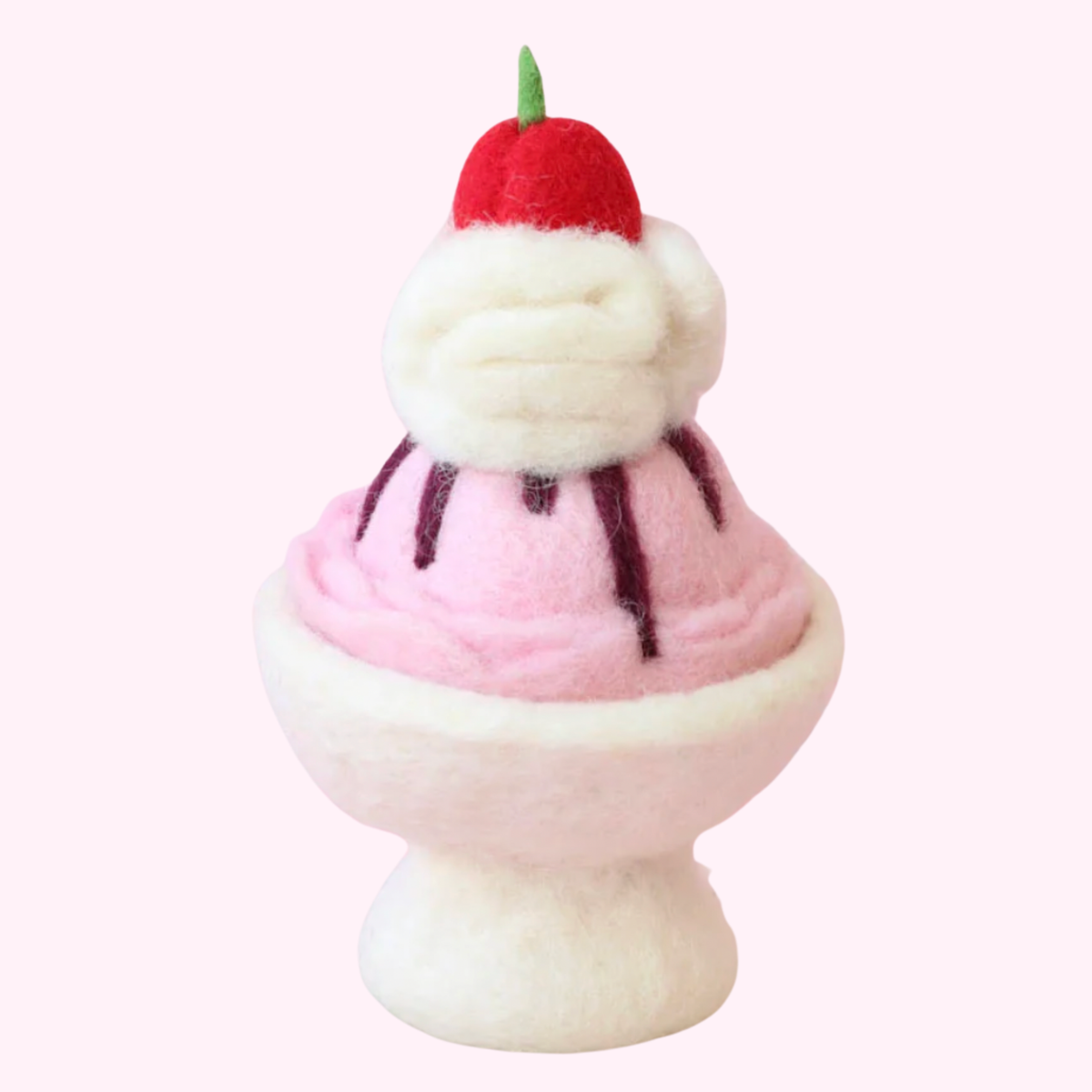 Strawberry (Cherry on Top) Sundae Felt Food - Juni Moon