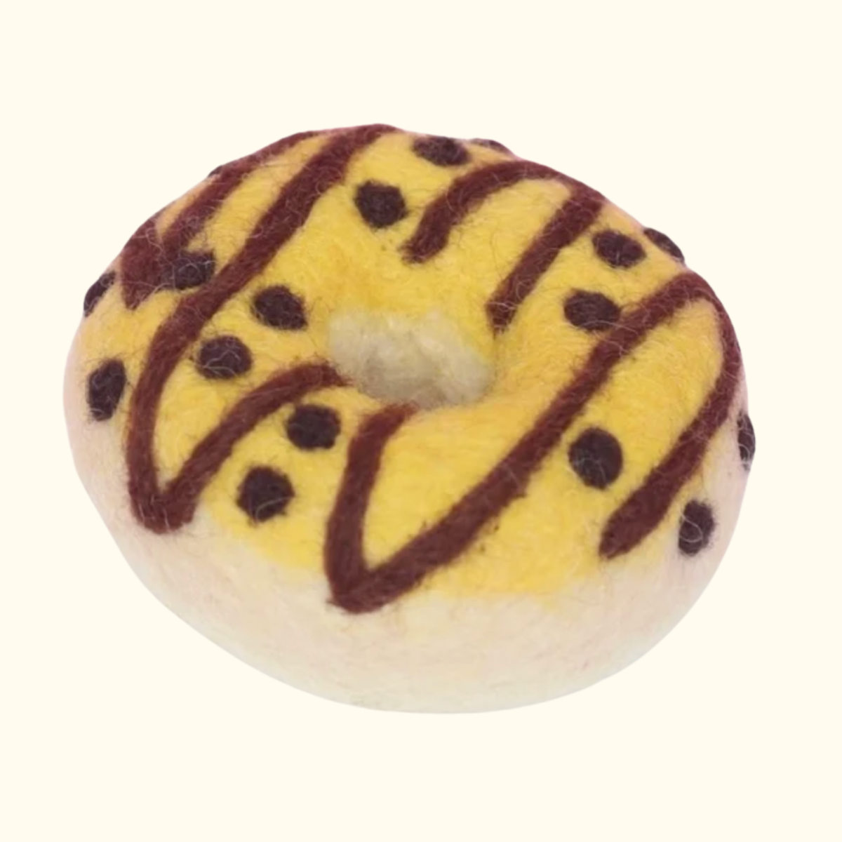 Banana Chocolate Felt Donut - Juni Moon