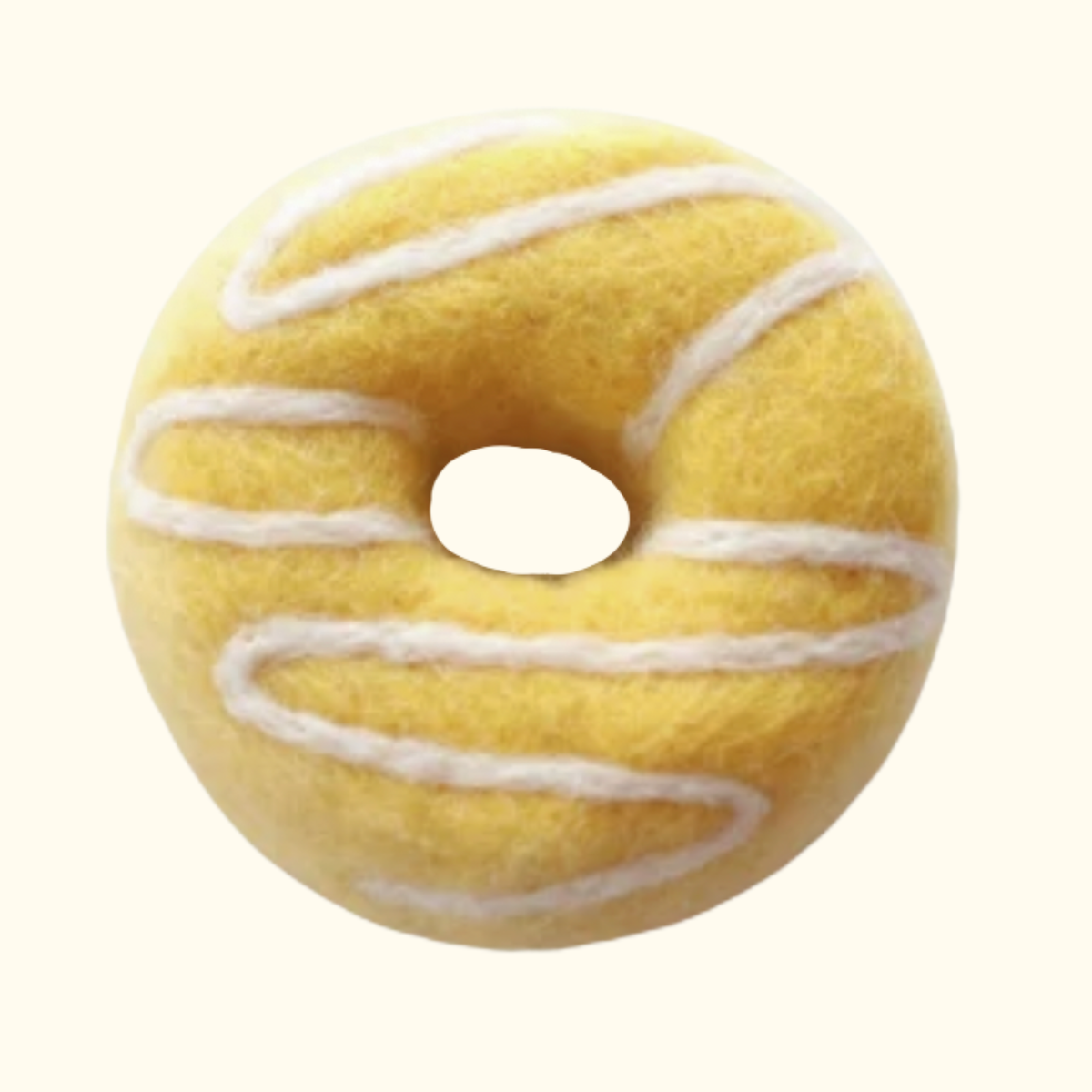 Lemon Cream Felt Donut - Juni Moon