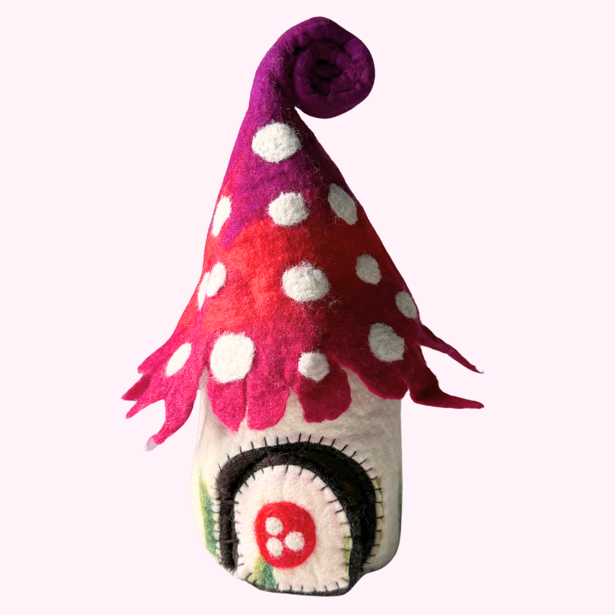 Felt Red Toadstool Fairy Home – Himalayan Felt Co