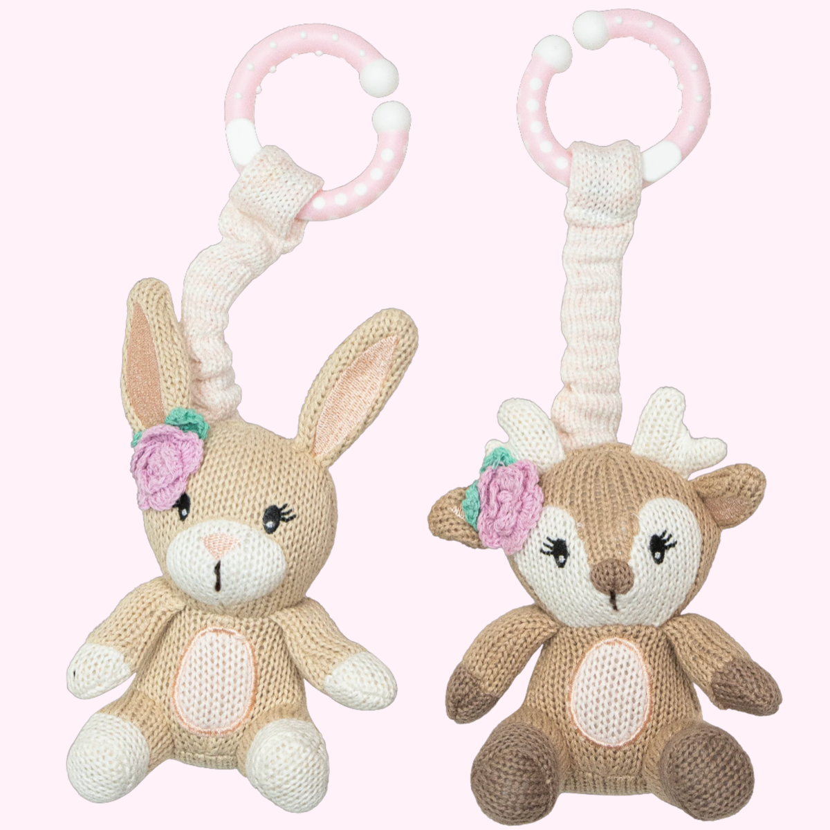 Fawn & Bunny Play Gym/Stroller Toys - Living Textiles