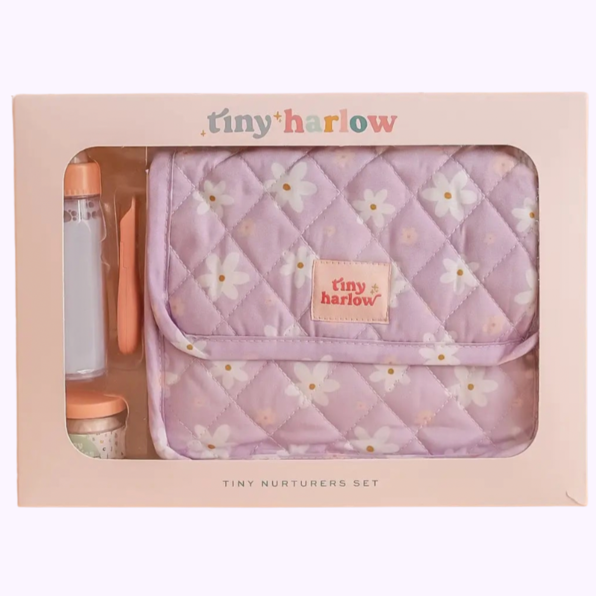 Lilac Daisy Tiny Nurturer Doll Nappy Bag Set - Tiny Harlow