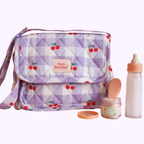 Lilac Cherry Tiny Nurturer Doll Nappy Bag Set - Tiny Harlow