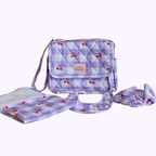 Lilac Cherry Tiny Nurturer Doll Nappy Bag Set - Tiny Harlow