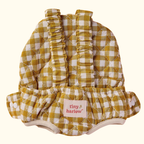 Mustard Gingham Baby Doll Wearer - Tiny Harlow