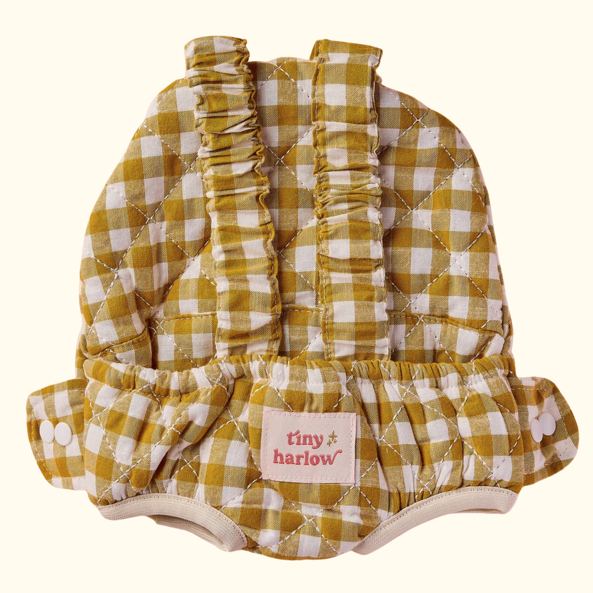 Mustard Gingham Baby Doll Wearer - Tiny Harlow