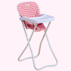 Pink Gingham Baby Doll Highchair - Tiny Harlow