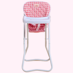 Pink Gingham Baby Doll Highchair - Tiny Harlow