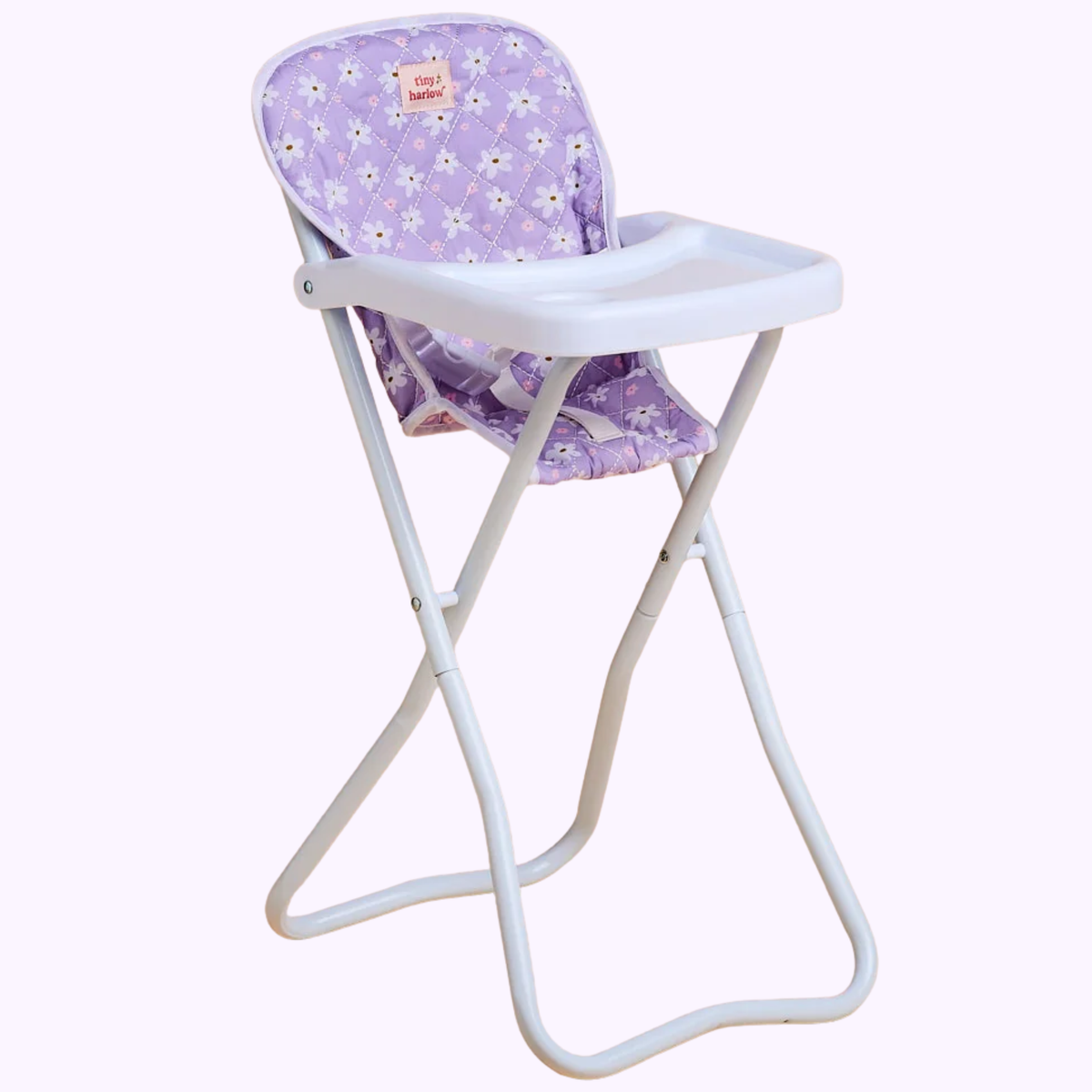 Lilac Daisy Baby Doll Highchair - Tiny Harlow