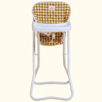 Mustard Gingham Baby Doll Highchair - Tiny Harlow