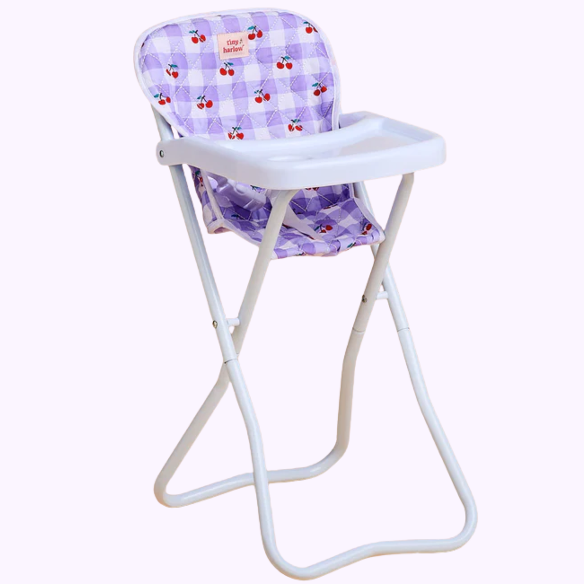 Cherry Gingham Baby Doll Highchair - Tiny Harlow