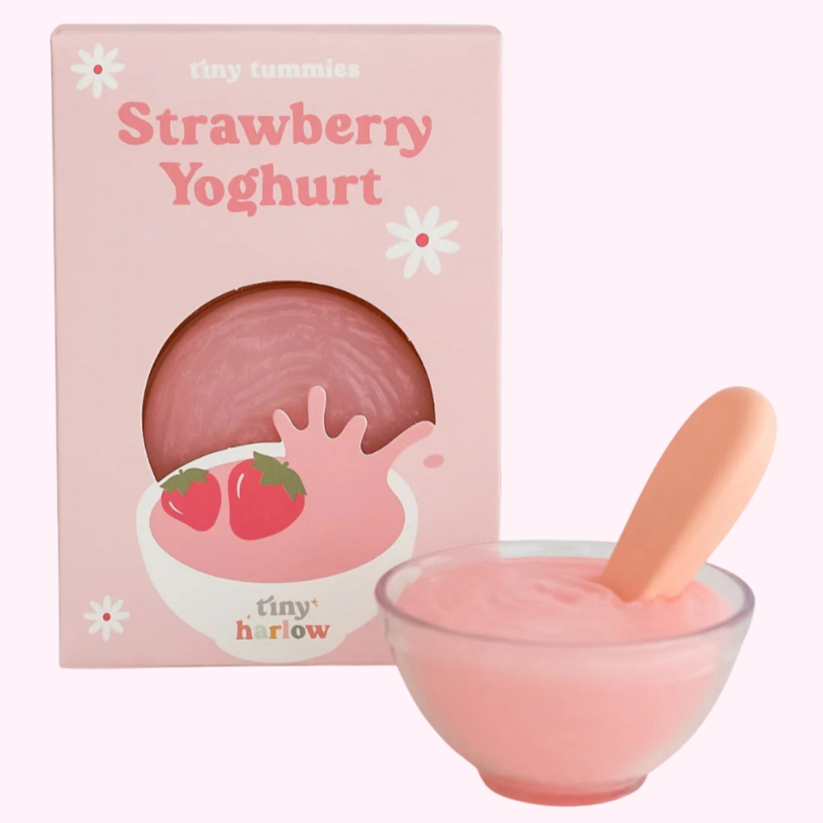 Strawberry Yogurt Bowl Tiny Tummies Doll Food - Tiny Harlow