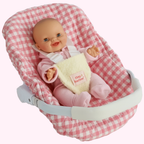 Pink Gingham Baby Dolls Car Seat Capsule - Tiny Harlow