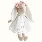 Baby Broderie Bunny 25cm - Alimrose