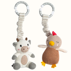 Cow & Chicken Play Gym/Stroller Toys - Living Textiles