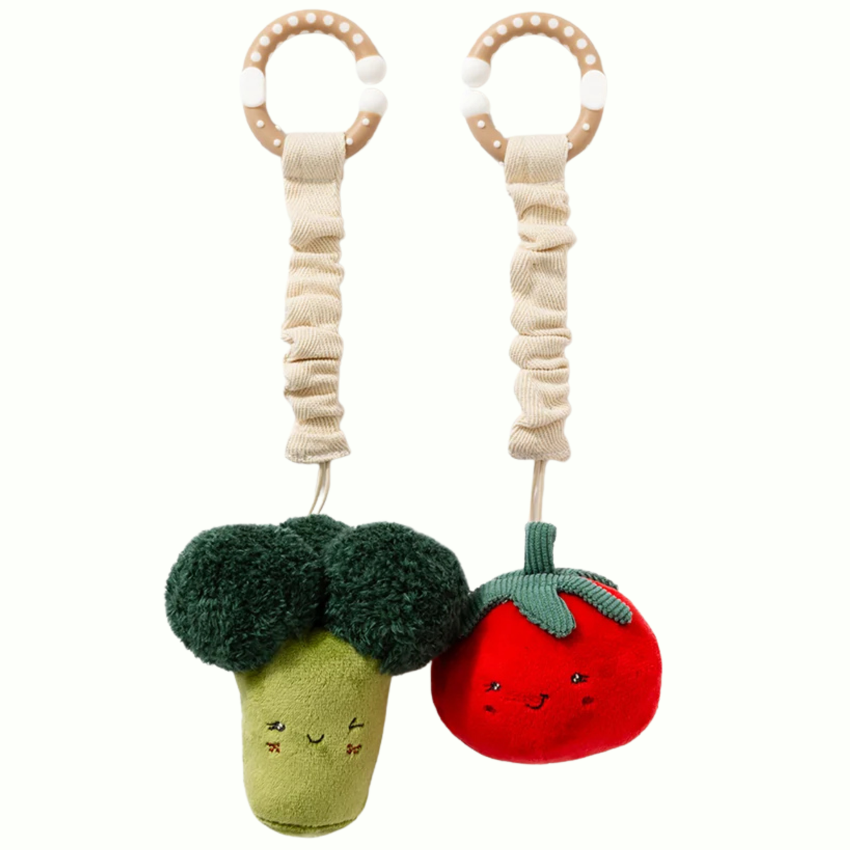 Broccoli & Tomato Mini Market Play Gym/Stroller Toys - Living Textiles