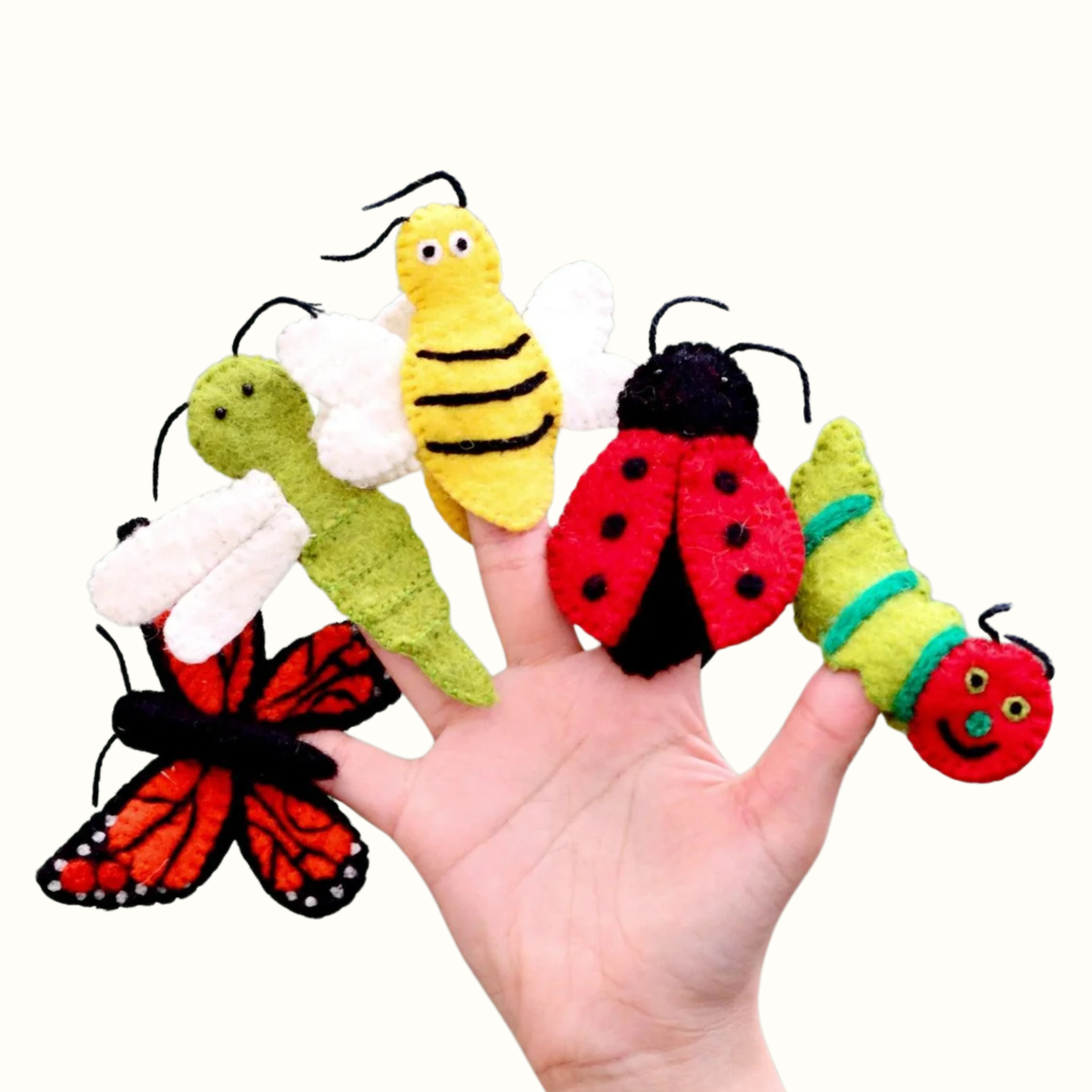 Insects & Bugs Felt Finger Puppet Set - Tara Treasures
