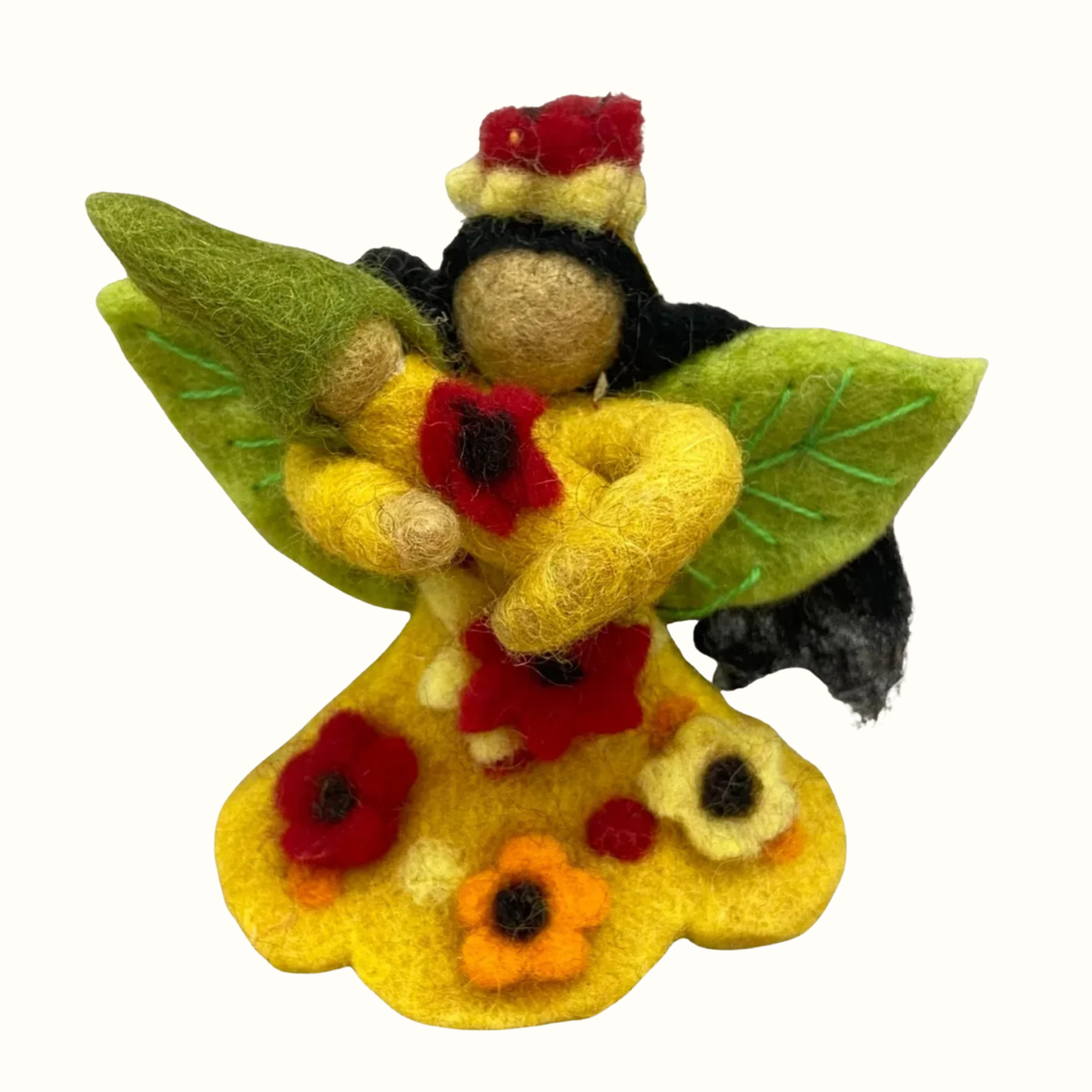Sunflower Fairy Mother & Baby – Himalayan Felt Co