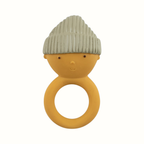 Peach Baby Natural Rubber Teething Ring - We Are Gommu