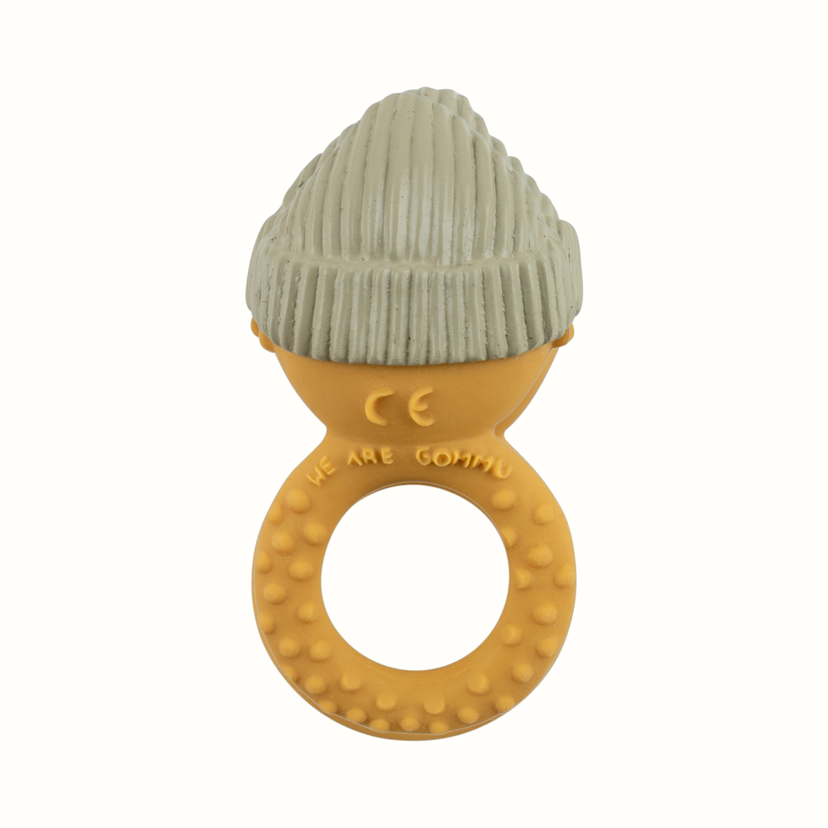 Peach Baby Natural Rubber Teething Ring - We Are Gommu