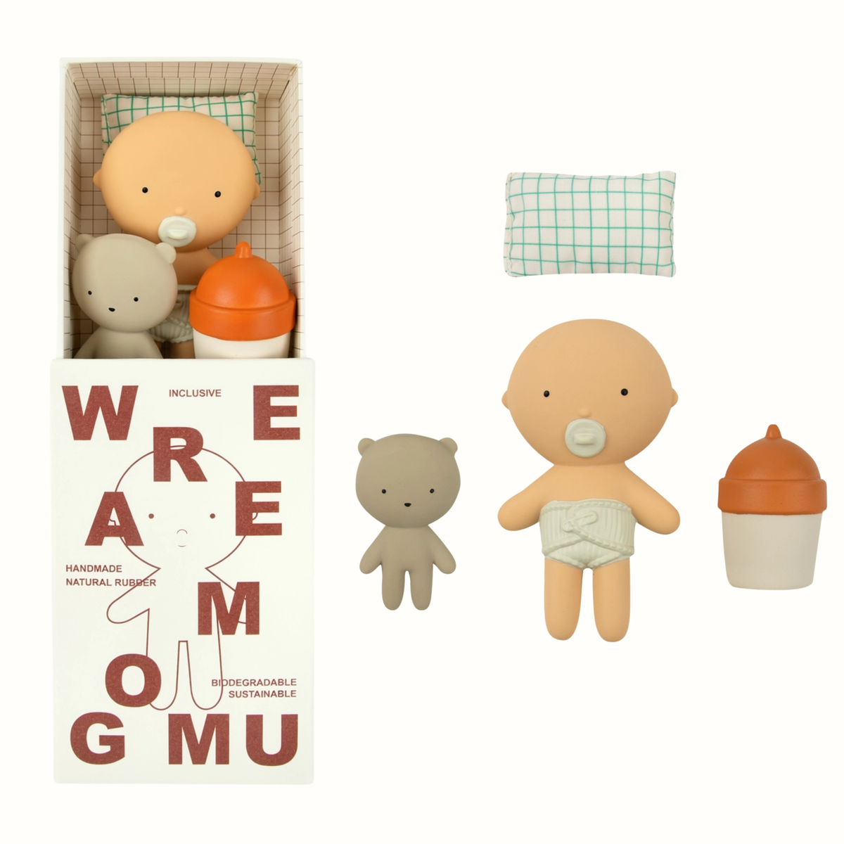 Vanilla Gommu Pocket Baby Doll Set - We Are Gommu